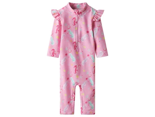 Pink UV-badedragt med print af søheste 13226591 pink frosting